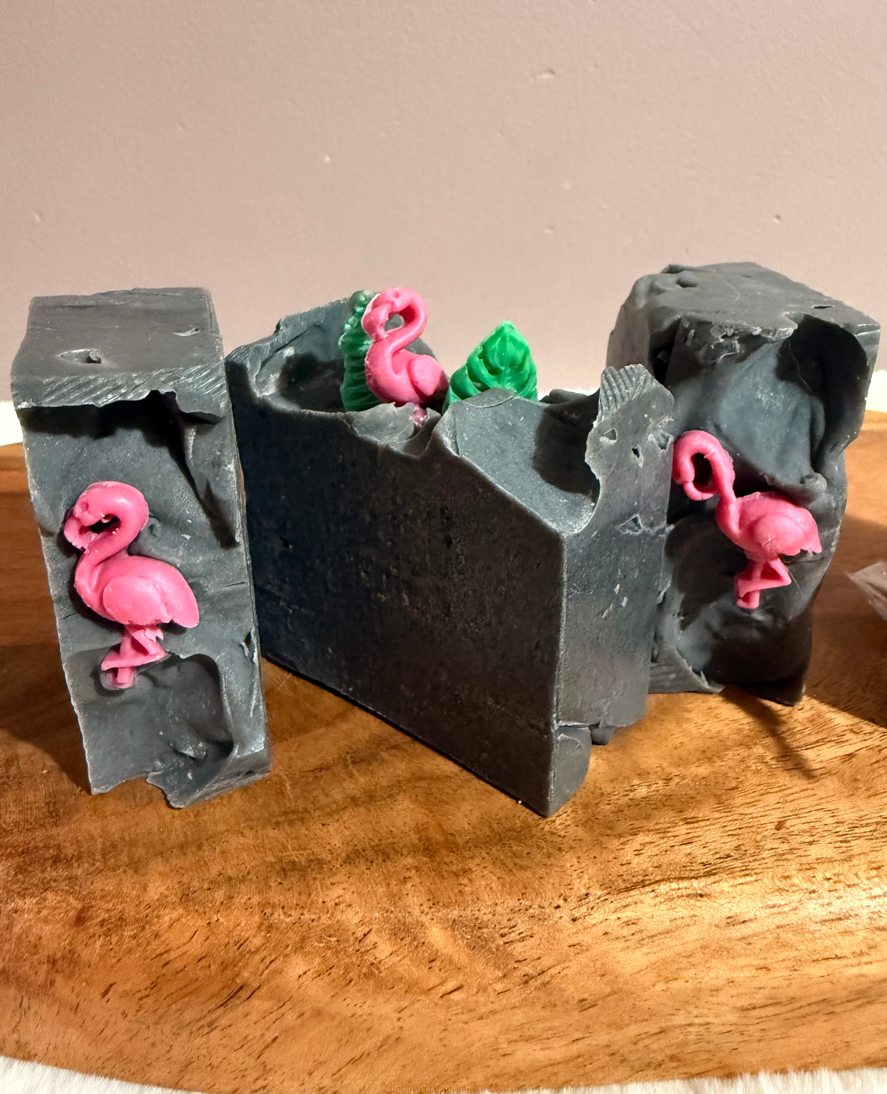 Flamingo Night Charcoal Soap