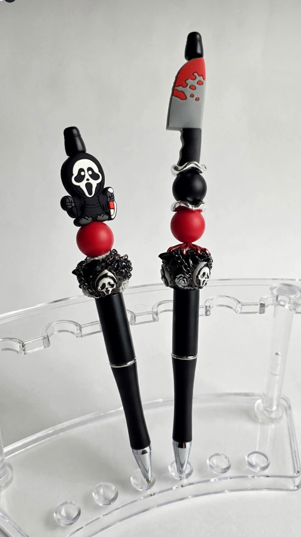 Ghostface Beaded Pen – Black | Choose Your Focal