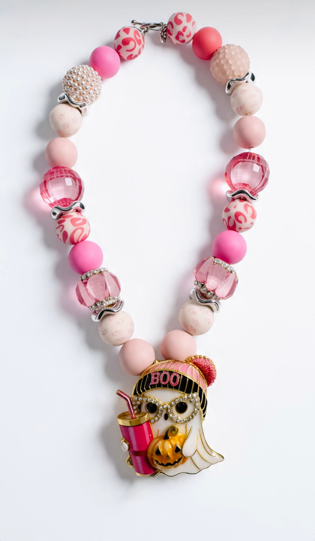 Bootiful Ghost Beaded Necklace 👻