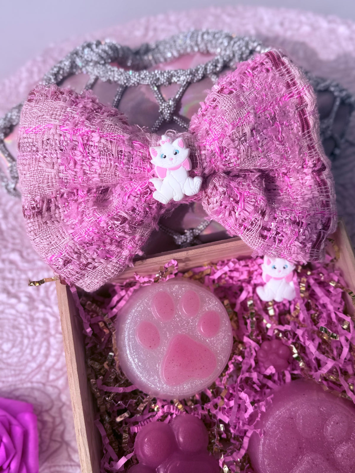 Marie’s Pink Tweed Bow