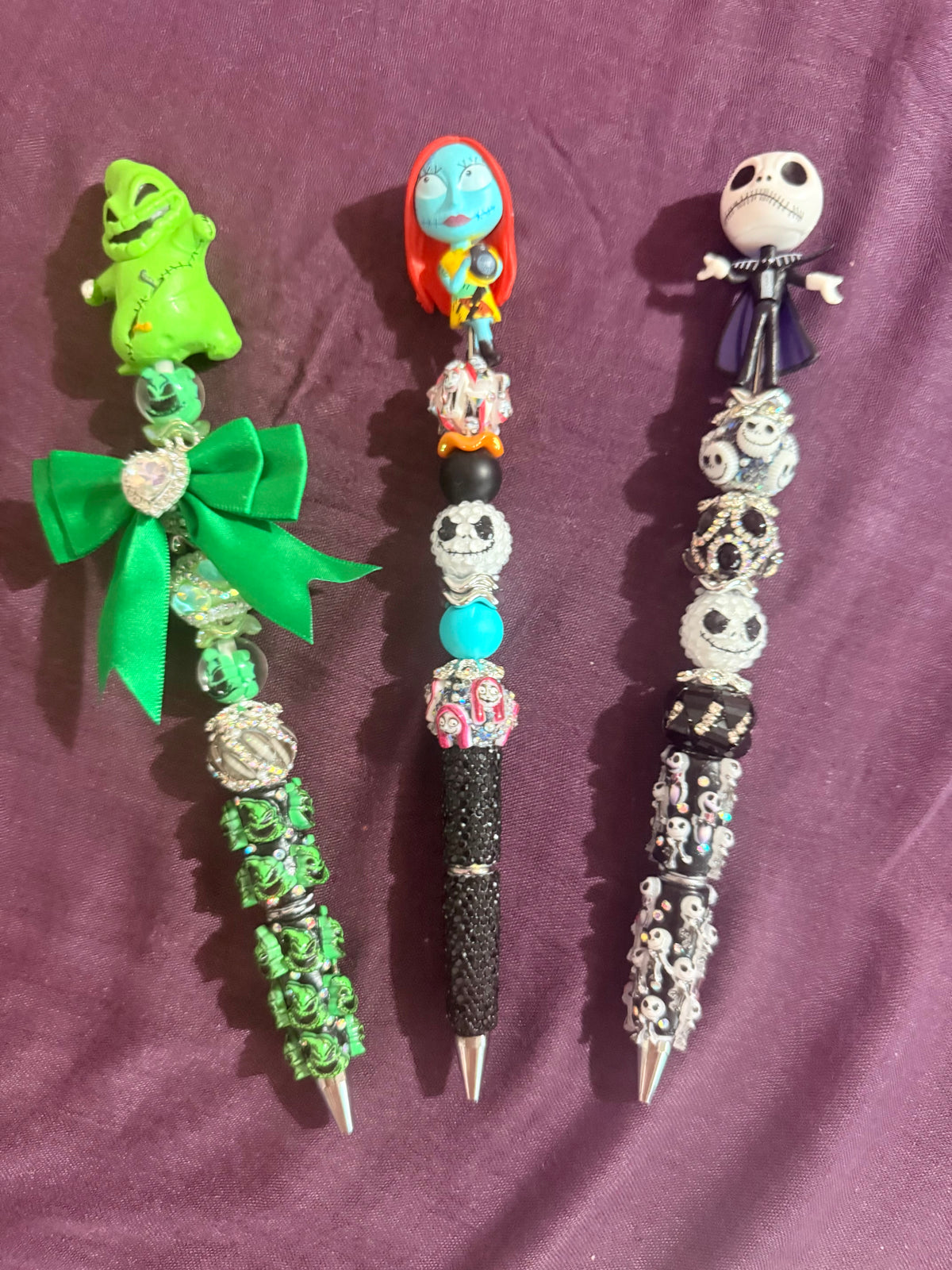 Jack, Sally & Oogie Boogie Beaded Pens