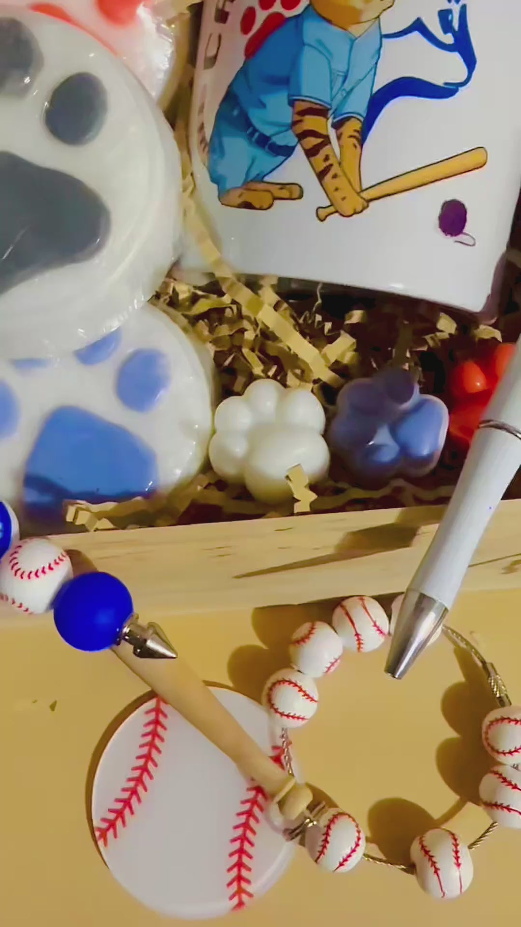 Baseball & Cats Gift Box