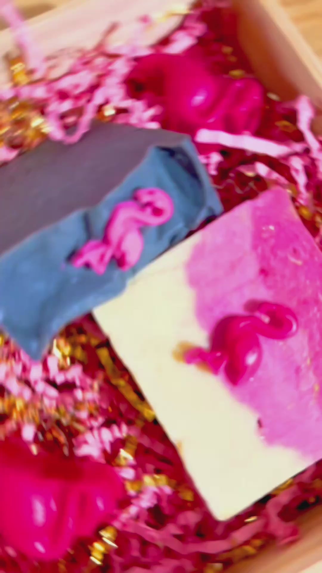 Flamingo Collection Duo – Rose & Charcoal Soaps