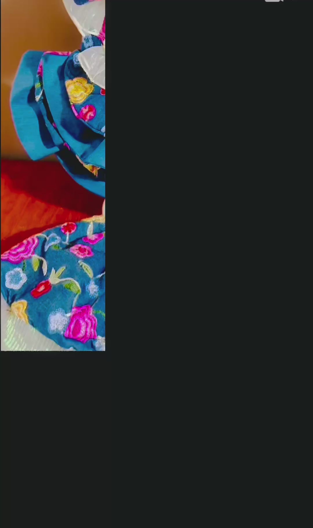 Floral Enbroidered Denim Dress for cats & dogs