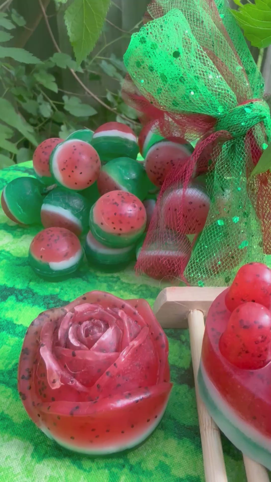 🍉 Watermelon Grape-Shaped Soap 🧼